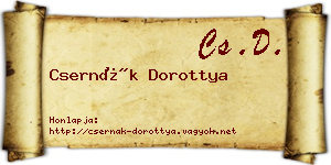 Csernák Dorottya névjegykártya