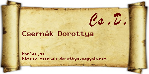 Csernák Dorottya névjegykártya